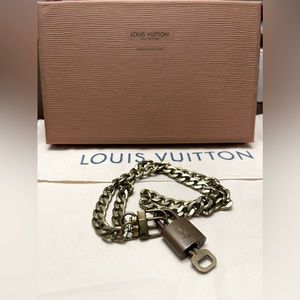 Louis Vuitton Brass Lock and Key #317 with free unbranded chain.